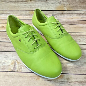 Easy Spirit Womens Lime Green Anti-Gravity Leather Comfort Shoes Sneakers 11 D/B